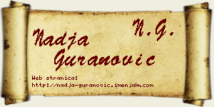 Nadja Guranović vizit kartica